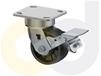CASTERDEPOT ERGONOMIC, TOP PLATE CASTERS - GLASS-FILLED NYLON WHEEL-  CAP. UP TO 1400 LBS.
