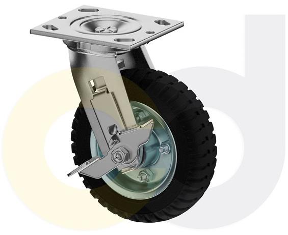 PNEUMATIC, SOLID &amp; FLAT-FREE CASTERS - SOLID MONOPRENE WHEELS