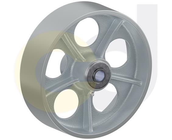 ZINC PLATED KINGPINLESS CASTERS- CAST IRON WHEELS