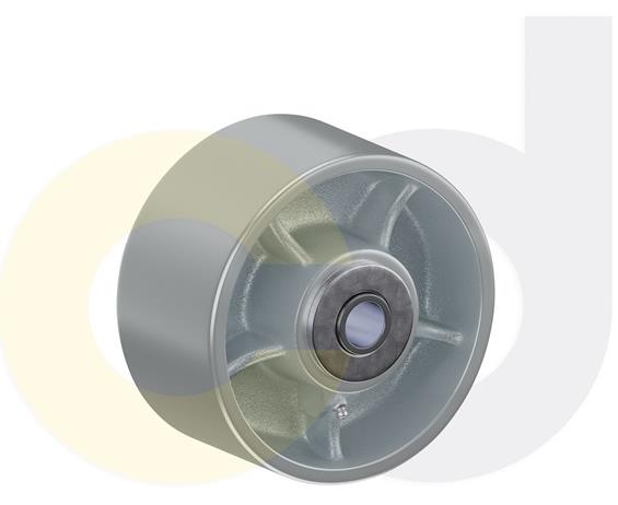 ZINC PLATED KINGPINLESS CASTERS- CAST IRON WHEELS