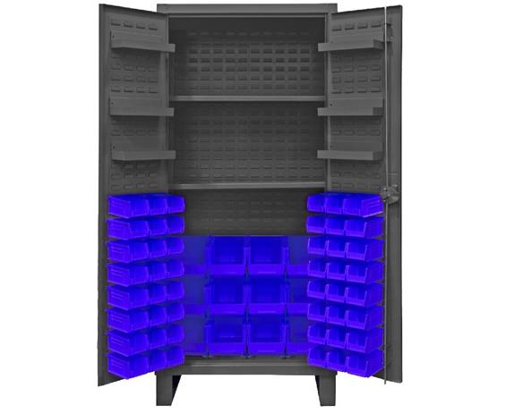 HEAVY DUTY STORAGE CABINETS WITH HOOK-ON BINS