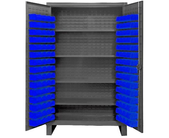 HEAVY DUTY STORAGE CABINETS WITH HOOK-ON BINS