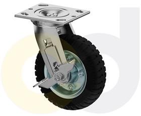 PNEUMATIC, SOLID &amp; FLAT-FREE CASTERS - SOLID MONOPRENE WHEELS