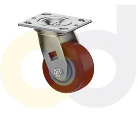 ZINC PLATED CASTERS - THERMO-URETHANE WHEELS