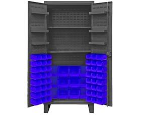 HEAVY DUTY STORAGE CABINETS WITH HOOK-ON BINS