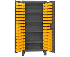 HEAVY DUTY STORAGE CABINETS WITH HOOK-ON BINS