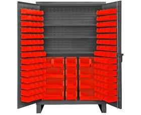 HEAVY DUTY STORAGE CABINETS WITH HOOK-ON BINS
