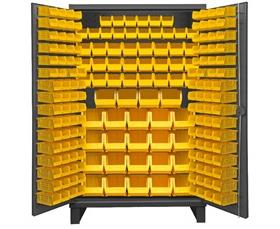 HEAVY DUTY STORAGE CABINETS WITH HOOK-ON BINS
