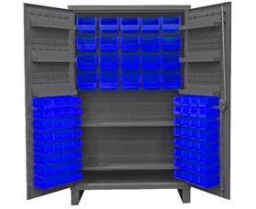 HEAVY DUTY STORAGE CABINETS WITH HOOK-ON BINS