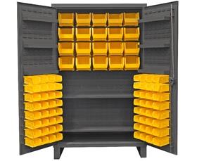 HEAVY DUTY STORAGE CABINETS WITH HOOK-ON BINS