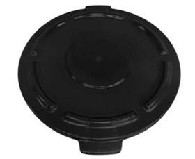 CRUSADER ROUND TRASH CANS - LIDS &amp; DOLLY