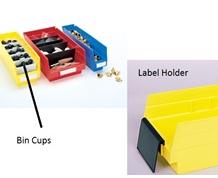 EXTENDED LABEL HOLDERS & BIN CUPS
