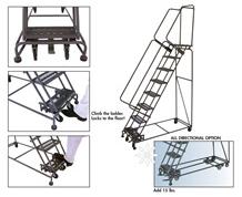 WEIGHT - ACTUATED ROLLING SAFETY LADDERS