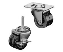 CASTERDEPOT LOW PROFILE CASTERS - POLYOLEFIN WHEEL - CAPACITIES UP TO 300 LBS.