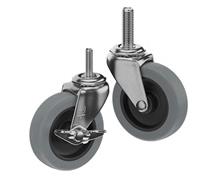 CASTERDEPOT THREADED STEM CASTERS - THERMO-URETHANE WHEEL - CAPACITIES UP TO 120 LBS.