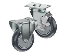 CASTERDEPOT TOP PLATE CASTERS - THERMO-URETHANE WHEEL - CAPACITIES UP TO 350 LBS.