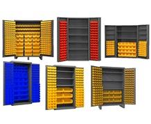 HEAVY DUTY ALL-WELDED BIN & SHELF 14 GA. STEEL STORAGE CABINETS