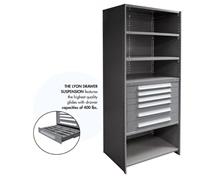 MODULAR DRAWERS FOR 36" WIDE LYON INDUSTRIAL CLIP SHELVING